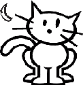 Gato que mira la Luna